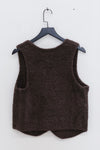 SWAYING/KNIT velvet vest SW23AW1T13 coffee
